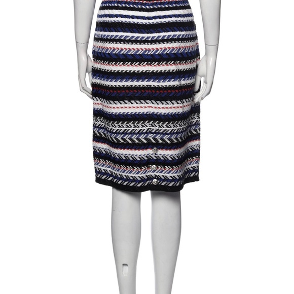 Chanel knit striped pencil skirt size 46 (14). - Picture 3 of 4